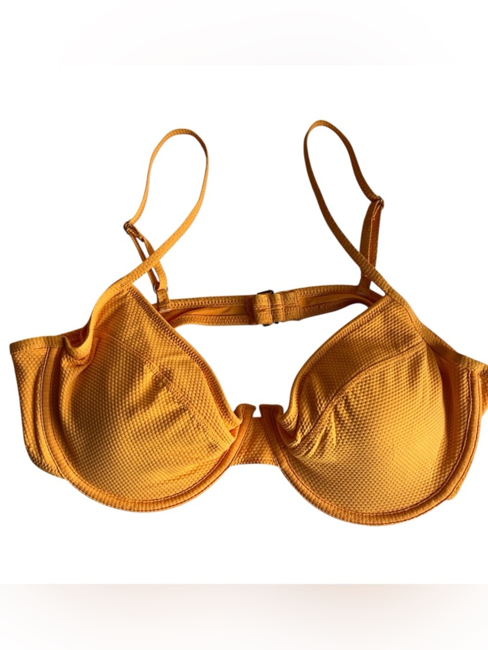 Old Navy Golden Aurora Textured Underwire Bikini Top Balconette Support Swim  XL